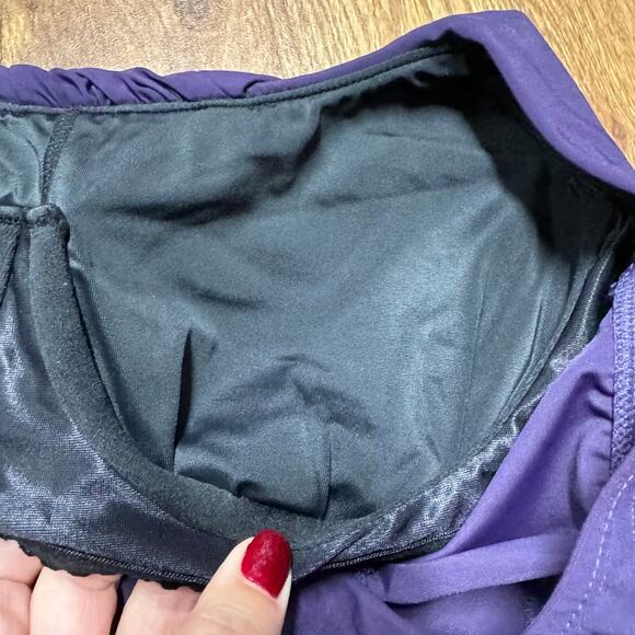 Lands End Womens Dark Purple One Piece Swim Suit Underwire Size 8P Petite NEW - Picture 6 of 8